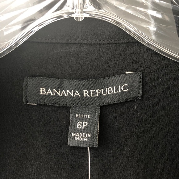 Banana Republic button shirt dress w/ tie at waist - Picture 3 of 4